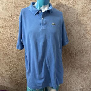 Lacoste Polo Shirt Blue XL Made in El Salvador Croc Logo Classic Fit